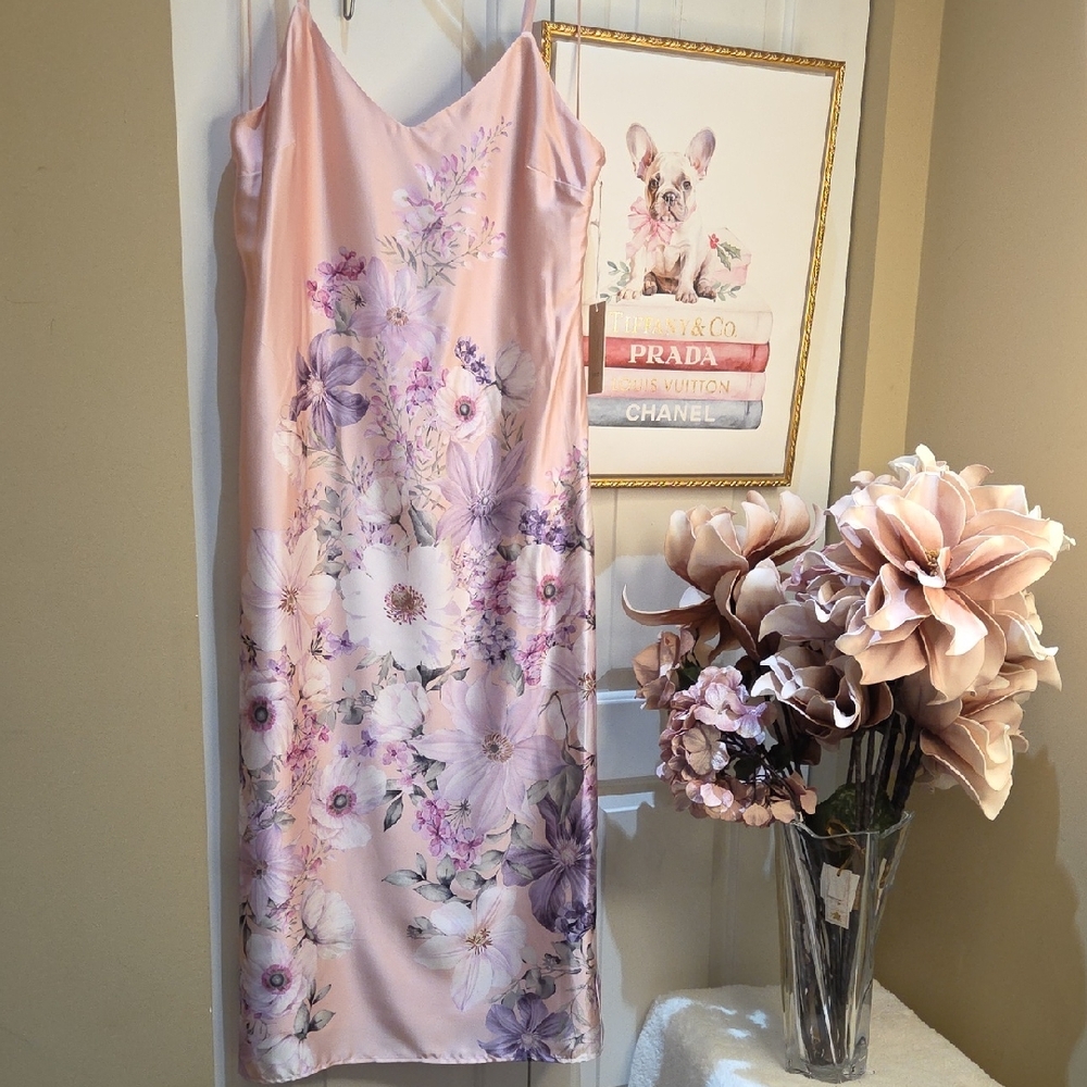 Nwt Large And Medium  Joie Pink and Purple Floral Maxi Dress